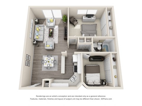 Ocean Breeze Villas 2x1 D Floor Plan
